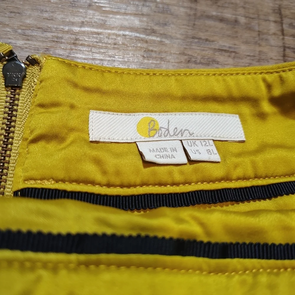 Boden A Line Mini Skirt Womens Size 12L Pocket Preppy Academia Workwear - Picture 8 of 10
